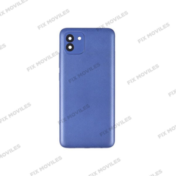 Tapa Trasera Samsung A03 A035G Azul con Lente