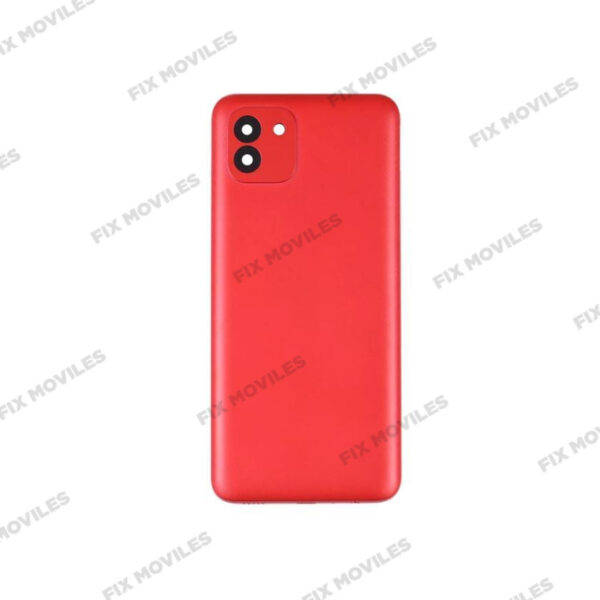 Tapa Trasera Samsung A03 A035G Rojo con Lente