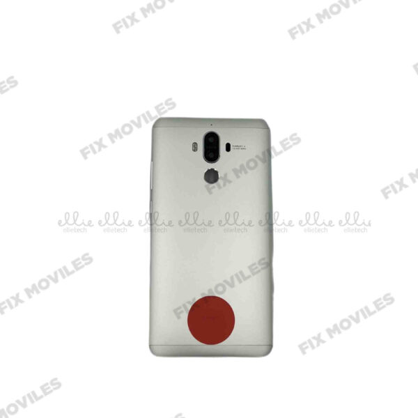 Tapa Trasera con lente de cristal para Huawei Mate 9 Plateada ORI