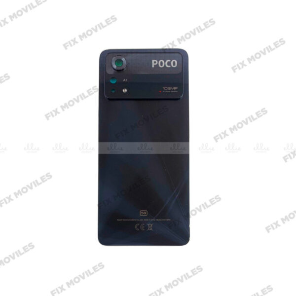 Tapa Trasera para Xiaomi Poco X4 Pro Con Lente Negro Original