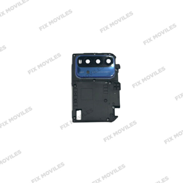 Tapa de Placa Base + Lente cristal de camara con marco para Xiaomi Redmi 9T Azul camara