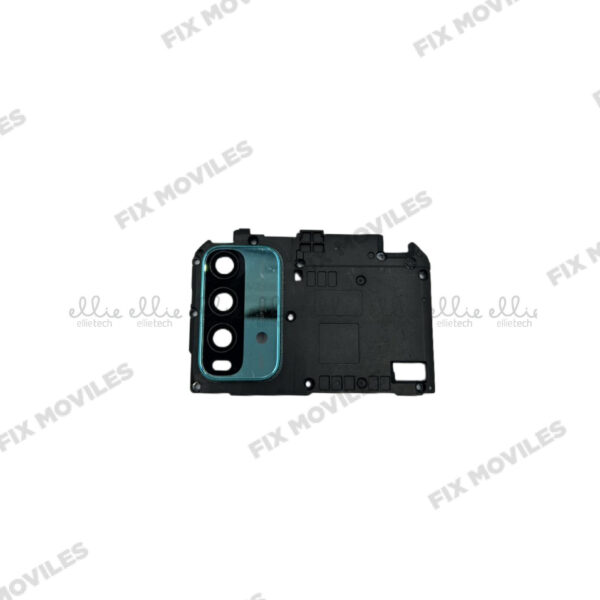 Tapa de Placa Base + Lente cristal de camara con marco para Xiaomi Redmi 9T Verde camara