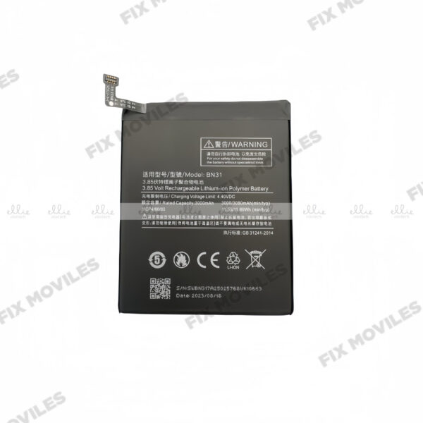 Batería XIaomi Mi A1/ 5X/ Redmi S2/ Redmi Note 5A/ Redmi Y1/ Redmi Y1 Lite/ BN31 3000mAh