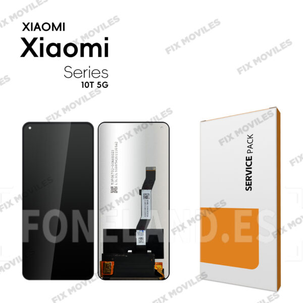 Pantalla Xiaomi Mi 10T 5G (M2007J3SY) / XIAOMI 10T PRO 5G (M2007J3SG, M2007J3SP, M2007J3SI, M2007J17C) / Redmi K30S 2020 Sin Marco Negra Completa LCD+Tactil SERVICE PACK