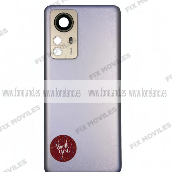 Tapa Trasera para Xiaomi Mi 12 Pro 5G Lila con Lente Original