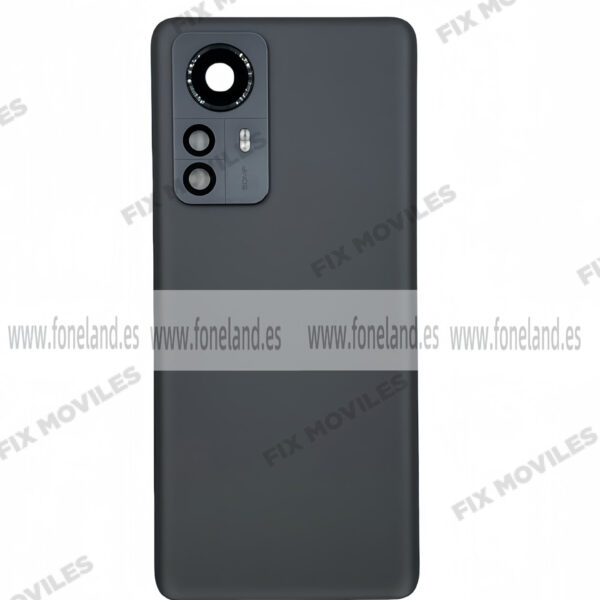 Tapa Trasera para Xiaomi Mi 12 Pro 5G Negra con Lente Original