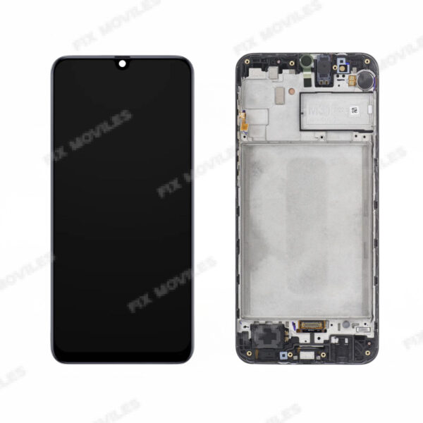 Pantalla Samsung M31 M315 / M21S M217 Negra con Marco Completa SERVICE PACK