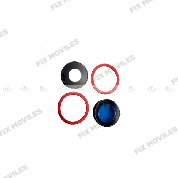 Lente Cristal Camara con Marco para iPhone 11 Rojo camara