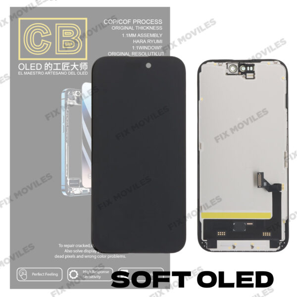 Pantalla âCB SOFT OLEDâiPhone 15 Control IC Reemplazable LCD+TACTIL Completo