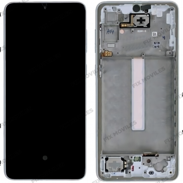 Pantalla Samsung SM-A346 A34 5G 2023 Plateado Blanco con Marco Completa SERVICE PACK