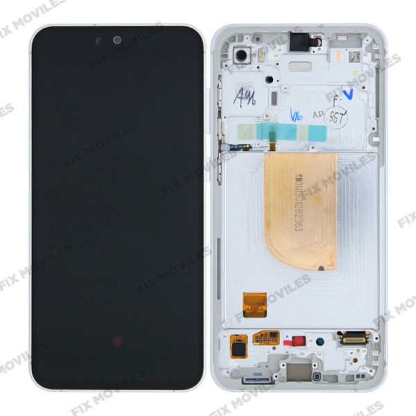 Pantalla Samsung S23 FE S711 Blanco con Marco Original Completa SERVICE PACK