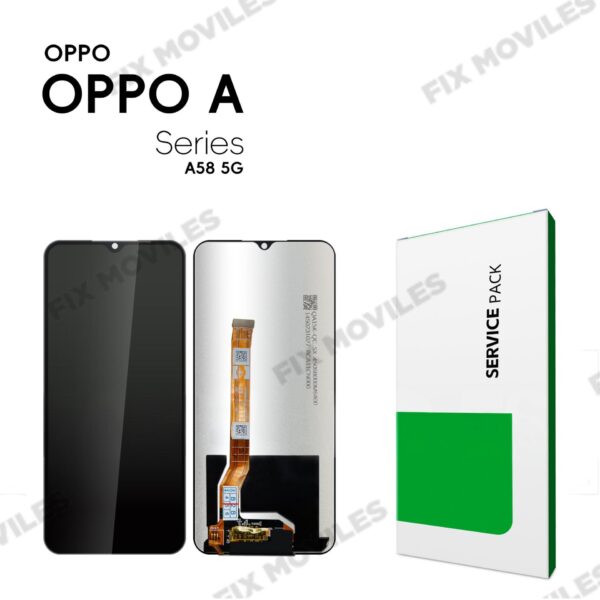 Pantalla OPPO A58 5G (PFTM20) / A78 5G (CPH2483, CPH2495) Negra Completa LCD+Tactil SERVICE PACK