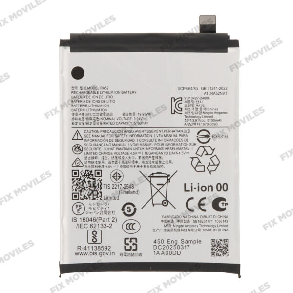 BaterÃ­a para Motorola Moto G15 / Moto G86 RA52 5100mAh