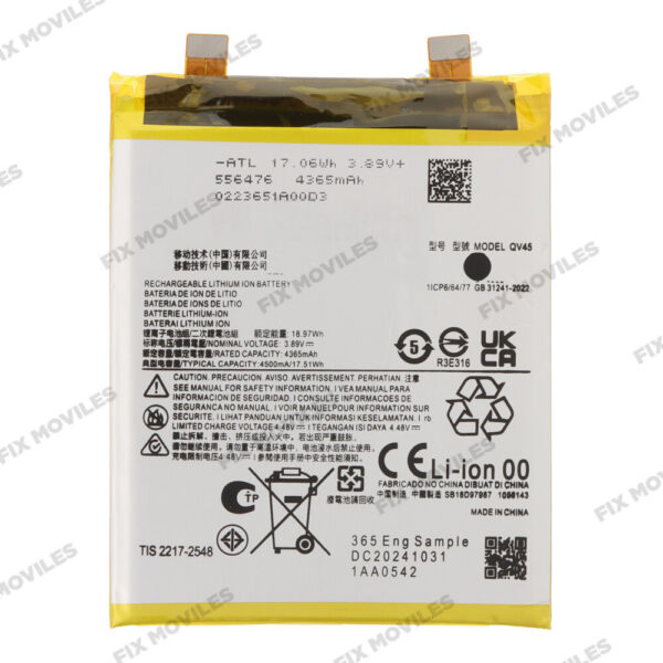 BaterÃ­a para Motorola Edge 50 Ultra QV45 4500mAh