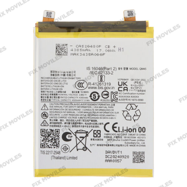 BaterÃ­a para Motorola Edge 50 Pro QM45 4500mAh