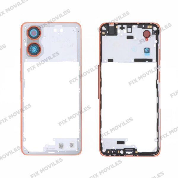 Chasis Trasera(B) para Motorola Moto G04/Moto G04S Naranja