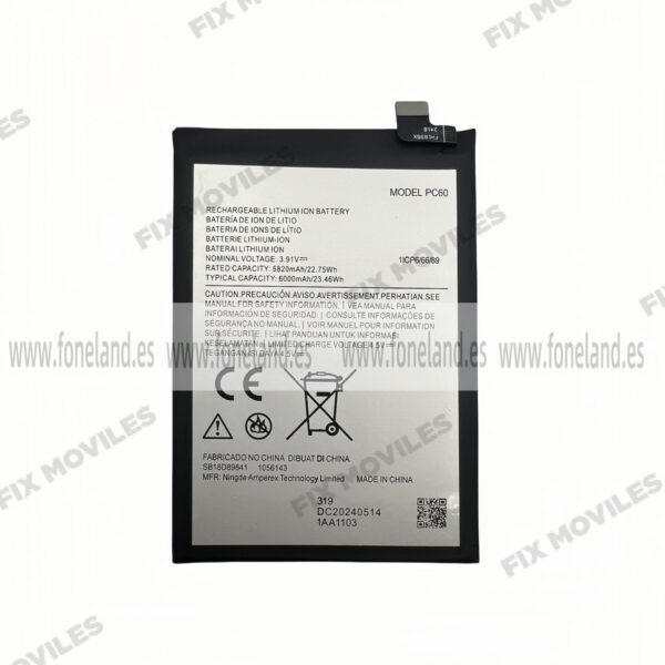 BaterÃ­a Motorola G54 Power / G24 (PC60)