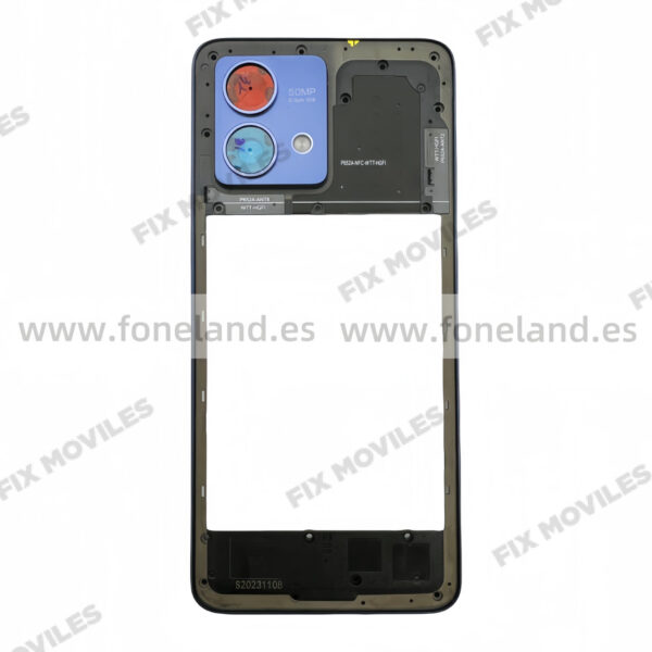 Carcasa Trasera(B) para Motorola G84 Negra / Azul Marino