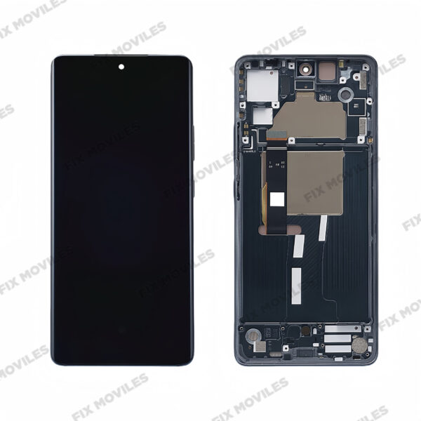 Original Pantalla Motorola Edge 30 Fusion Negra Completa LCD+Tactil con Marco