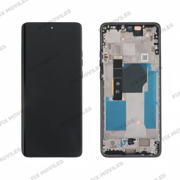 Original Pantalla Motorola Edge 40 NEO Negra Completa LCD+Tactil Negro con Marco SERVICE PACK