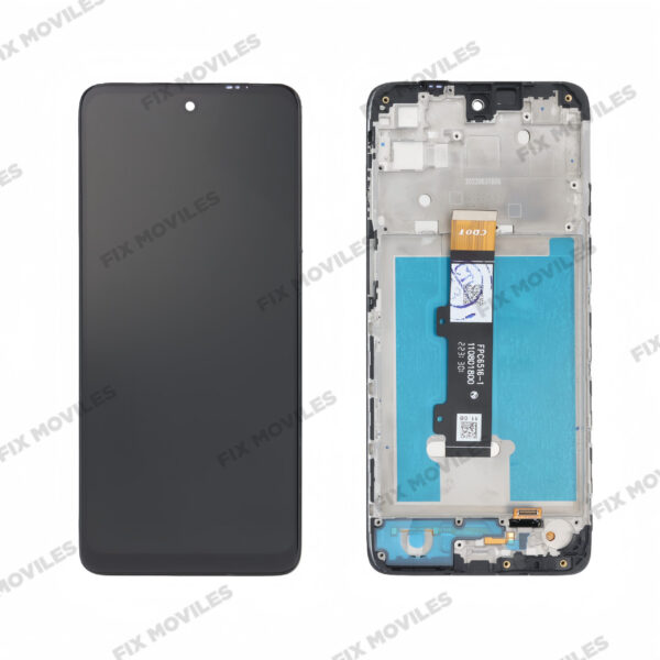 Original Reparada Pantalla Motorola E32 Negra Completa Con Marco LCD+Tactil