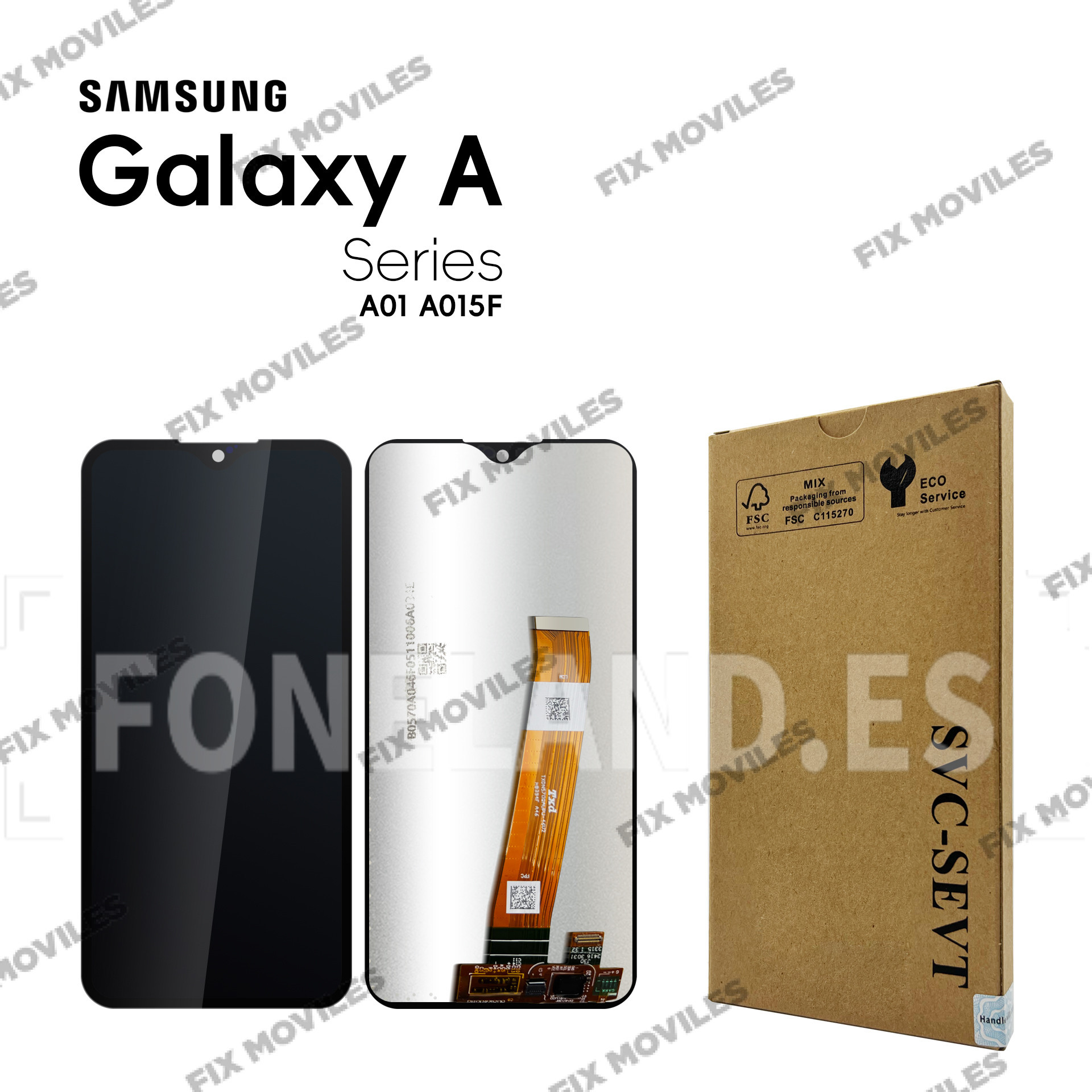 Pantalla Samsung Galaxy A01 A015F Negra Completa SERVICE PACK Pantalla Samsung Galaxy A01 A015F Negra Completa SERVICE PACK - Image 1