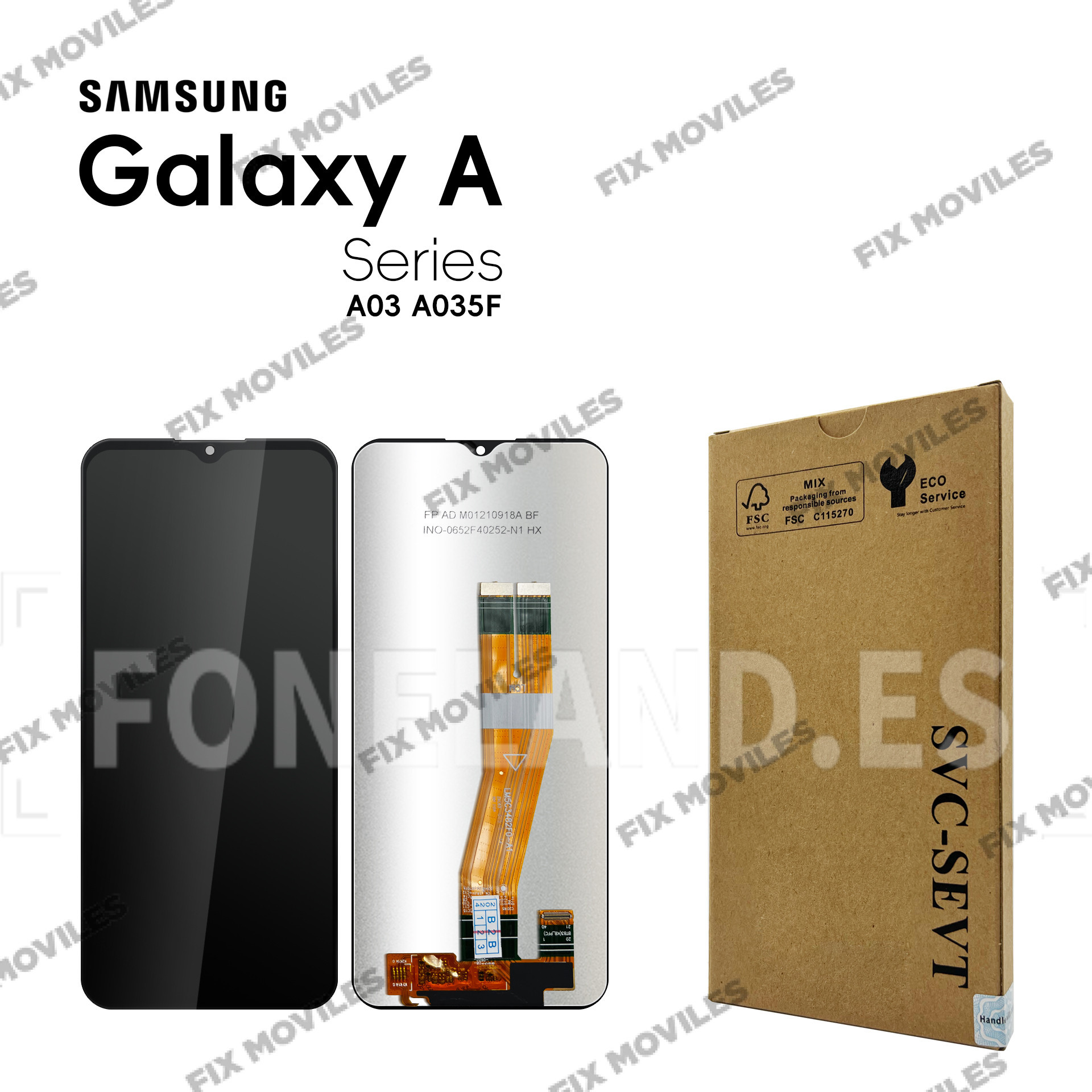 Pantalla Samsung A03 A035F 2022 (160mm) Negro SERVICE PACK BLACK NON EU CODE Pantalla Samsung A03 A035F 2022 (160mm) Negro SERVICE PACK BLACK NON EU CODE - Image 1