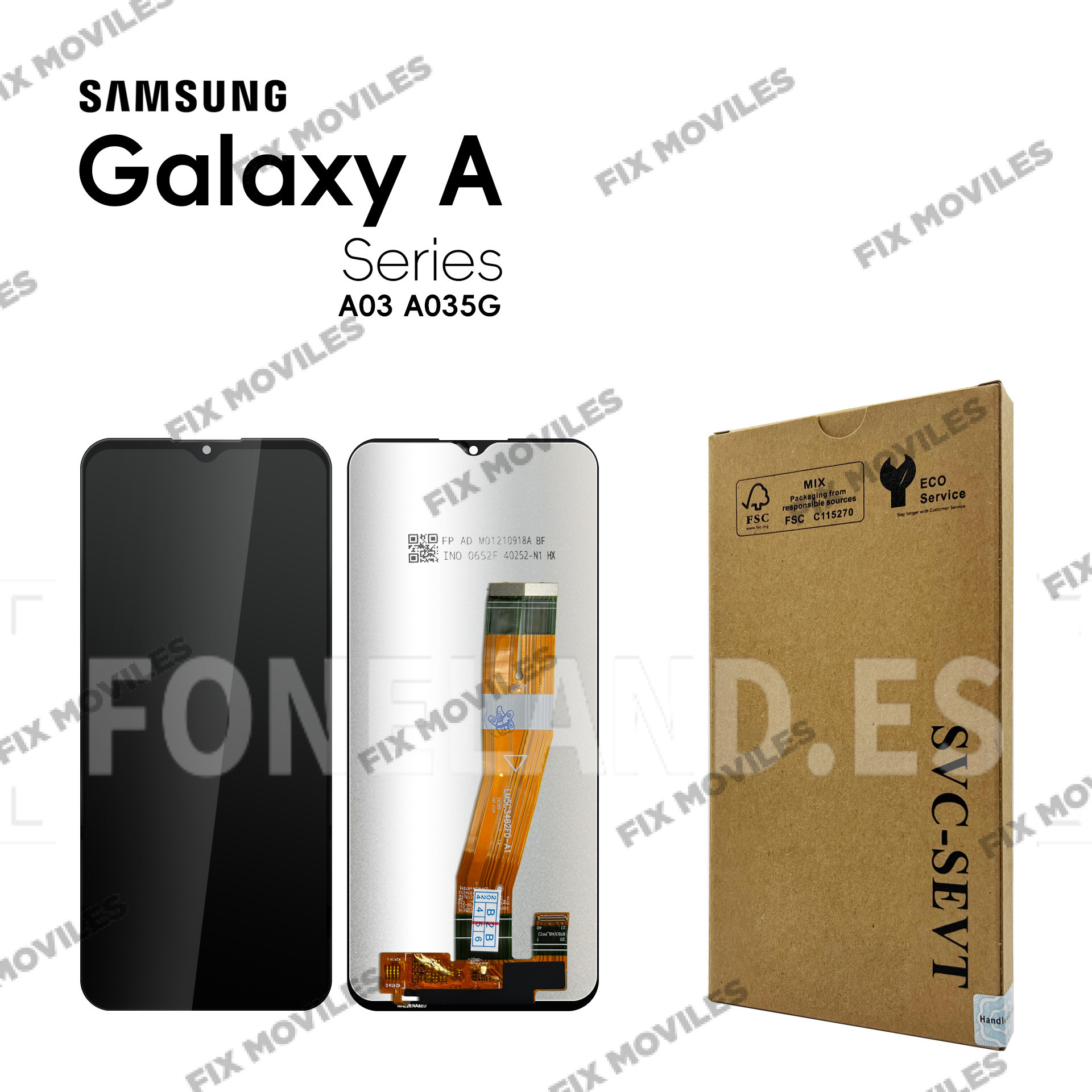 Pantalla Samsung A035G A03 2022 (163mm) Negro SERVICE PACK BLACK EU CODE Pantalla Samsung A035G A03 2022 (163mm) Negro SERVICE PACK BLACK EU CODE - Image 1