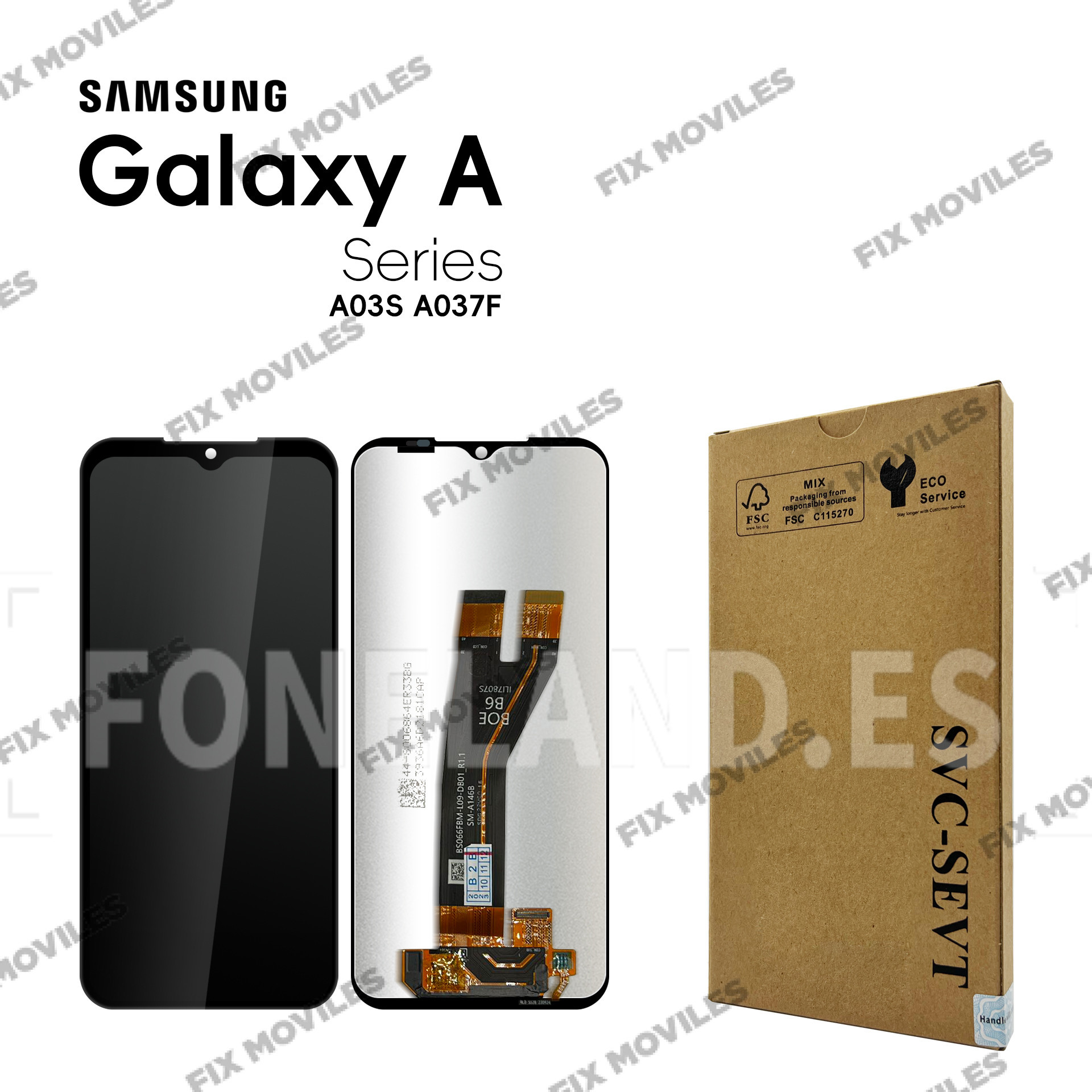 Pantalla Samsung A037F A03S 2021 (160mm) Negro SERVICE PACK BLACK NON EU CODE Pantalla Samsung A037F A03S 2021 (160mm) Negro SERVICE PACK BLACK NON EU CODE - Image 1