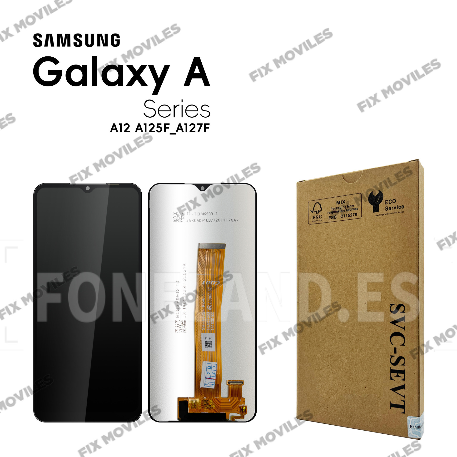 Pantalla Samsung A125 / A127 (A12 2020) Negro SERVICE PACK «CDOT» Pantalla Samsung A125 / A127 (A12 2020) Negro SERVICE PACK «CDOT» - Image 1