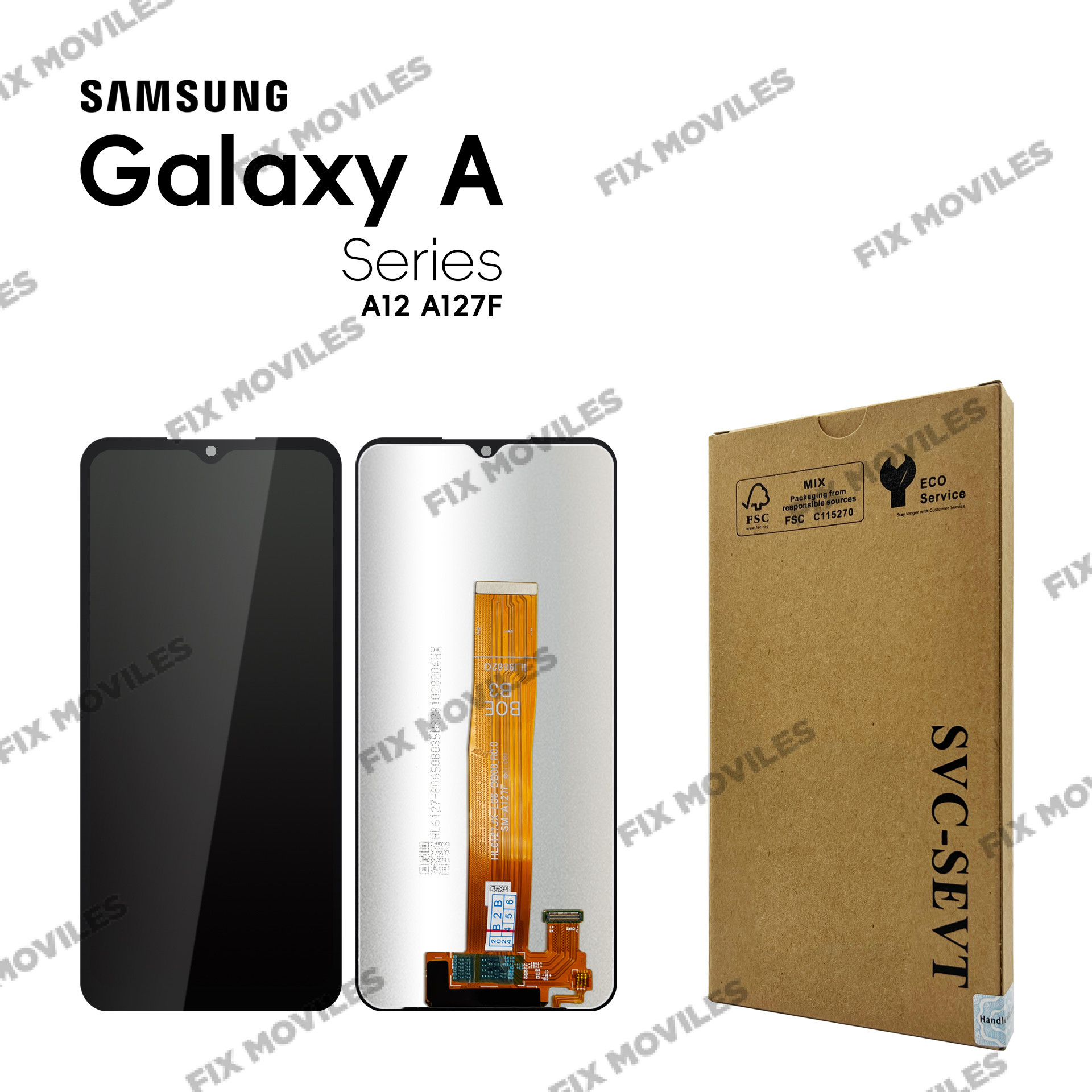 Pantalla Samsung A127 A12 2021 Negro SERVICE PACK «BOE» Pantalla Samsung A127 A12 2021 Negro SERVICE PACK «BOE» - Image 1