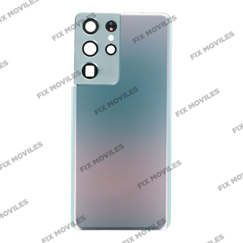Tapa Trasera para Samsung S21 Ultra G998B Plata Con Lente (SIN LOGO) Tapa Trasera para Samsung S21 Ultra G998B Plata Con Lente (SIN LOGO) - Image 1
