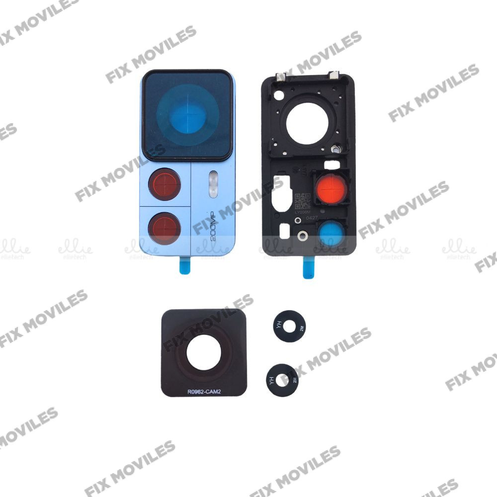Lente Cristal Camara+Marco para Xiaomi 12T Pro Azul Lente Cristal Camara+Marco para Xiaomi 12T Pro Azul - Image 1