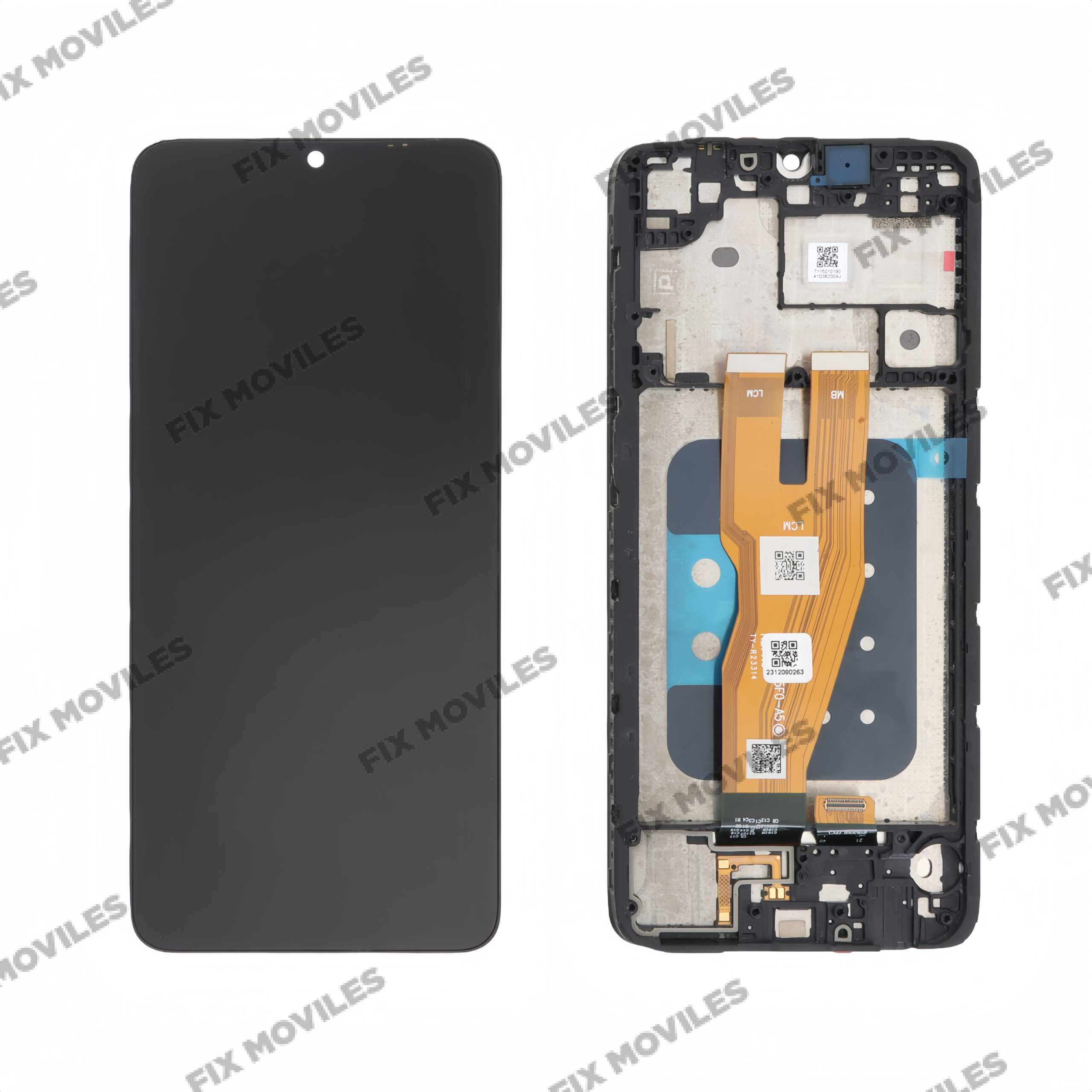 Pantalla Samsung A05 A055F Negra LCD+Tactil con Marco Pantalla Samsung A05 A055F Negra LCD+Tactil con Marco - Image 1