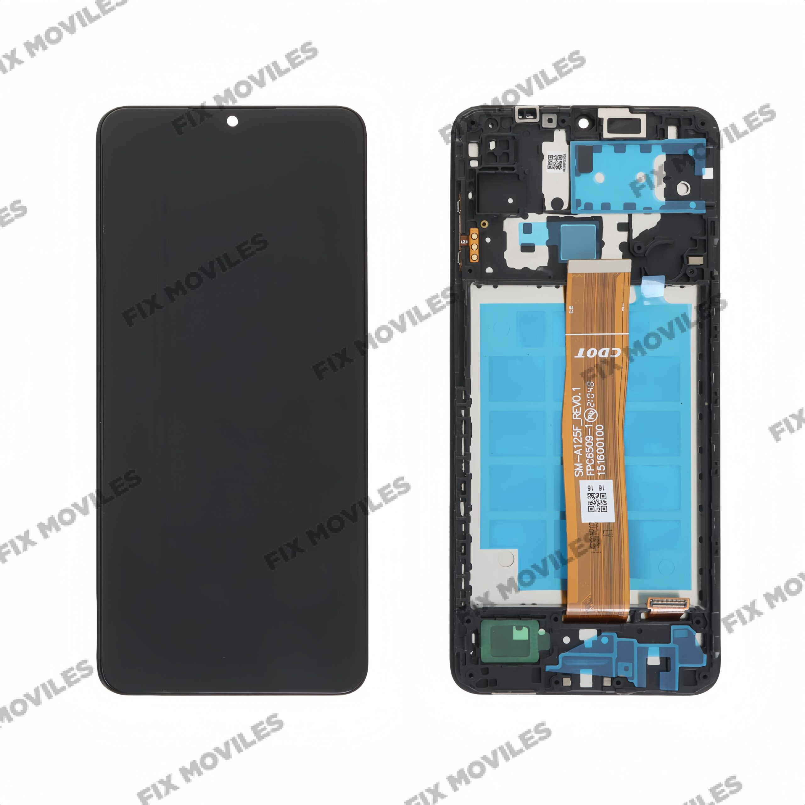 Pantalla Samsung A127 A12 2021 Negro Con Marco Pantalla Samsung A127 A12 2021 Negro Con Marco - Image 1