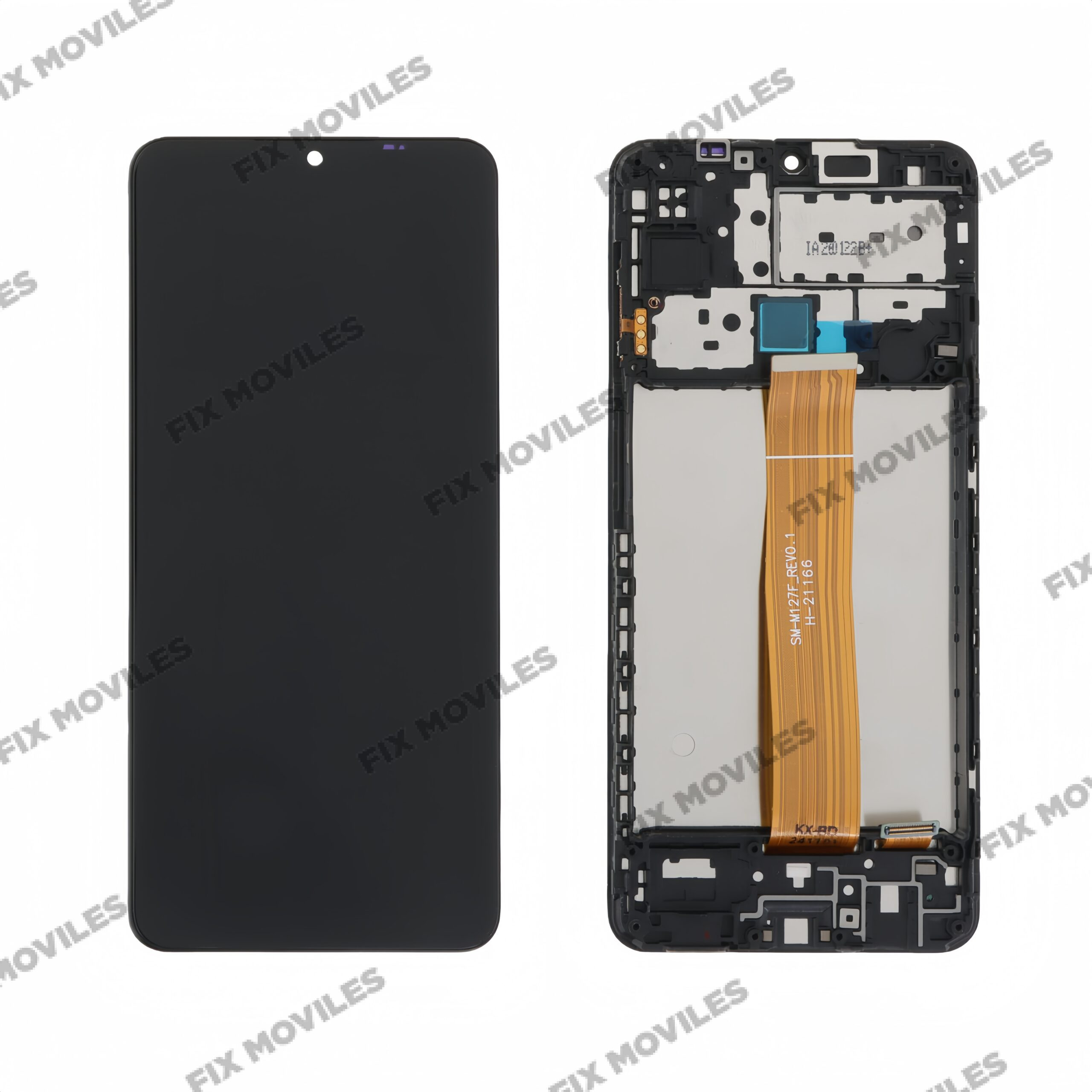 Pantalla Samsung GALAXY M12 M127 Negra CON MARCO Original LCD+Tactil Pantalla Samsung GALAXY M12 M127 Negra CON MARCO Original LCD+Tactil - Image 1
