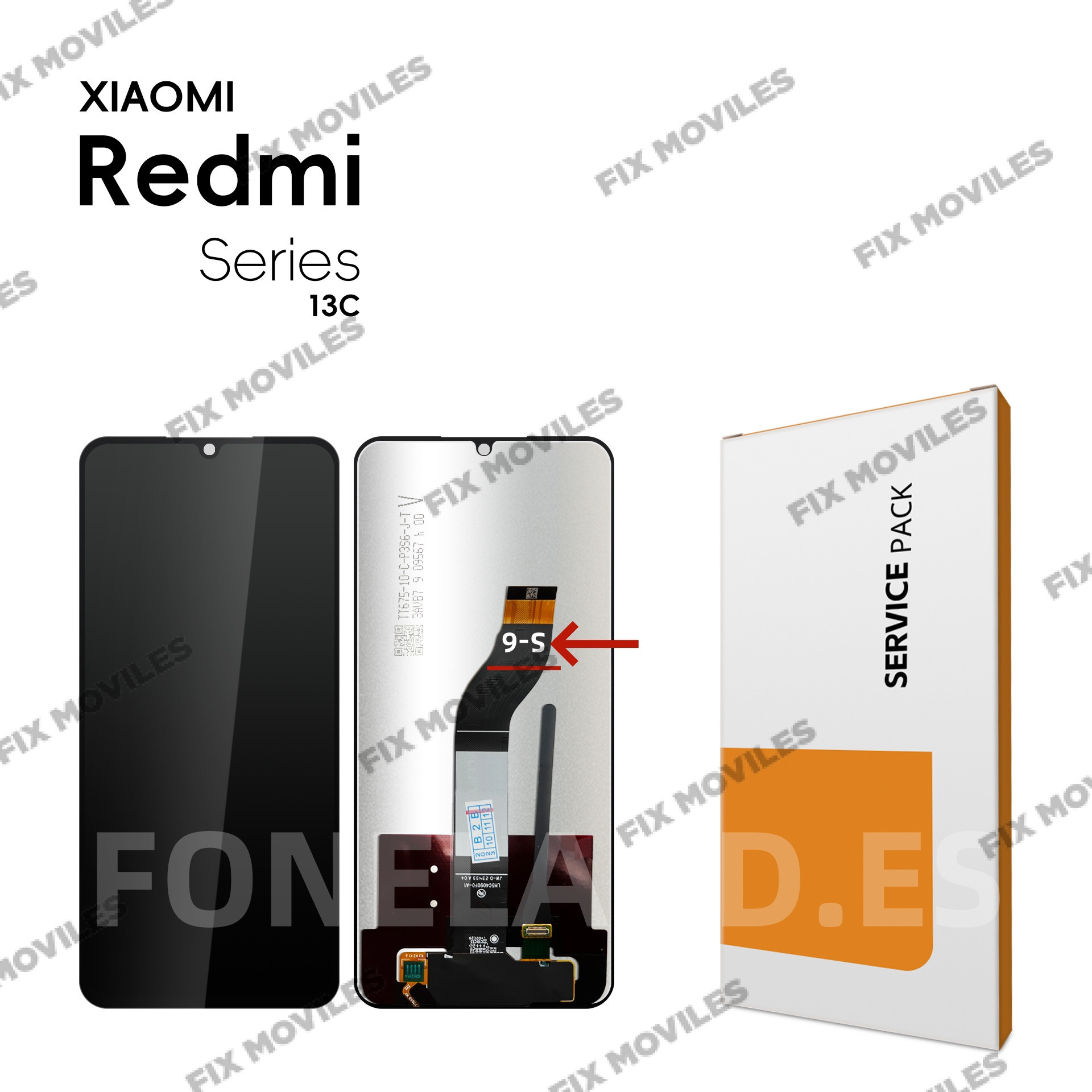 Pantalla Xiaomi Redmi 13C 4G / Poco C65 4G (2023) Negra Completa Original SIN MARCO SERVICE PACK (Version S-6) Pantalla Xiaomi Redmi 13C 4G / Poco C65 4G (2023) Negra Completa Original SIN MARCO SERVICE PACK (Version S-6) - Image 1
