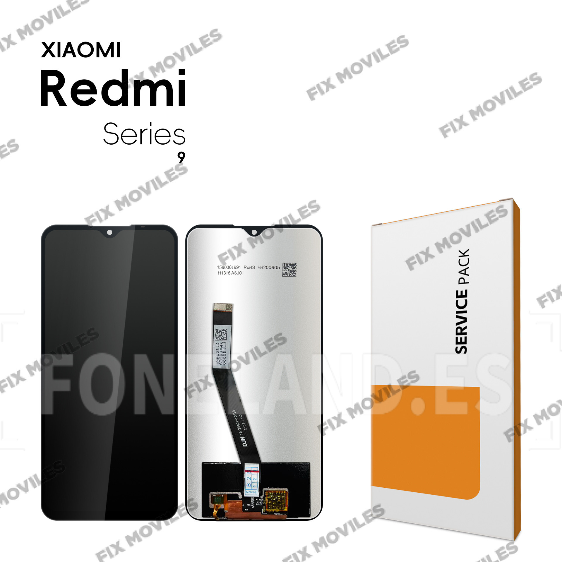 Pantalla Xiaomi Redmi 9 (M2004J19G, M2004J19C) / 9 Prime / Poco M2 / M2 Reloaded 2020 Negra SIN MARCO Completa Tactil+LCD SERVICE PACK Pantalla Xiaomi Redmi 9 (M2004J19G, M2004J19C) / 9 Prime / Poco M2 / M2 Reloaded 2020 Negra SIN MARCO Completa Tactil+LCD SERVICE PACK - Image 1