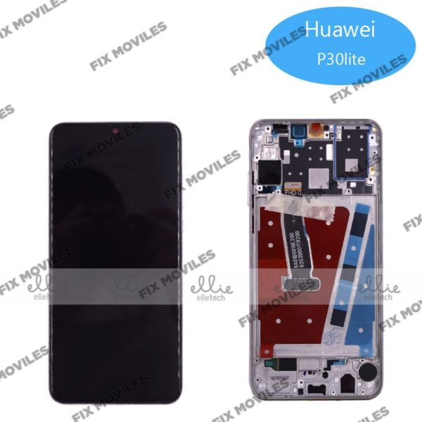Original Nuevo Pantalla Huawei P30 Lite/ Nova 4E Blanca con Marco Completa LCD+Tactil