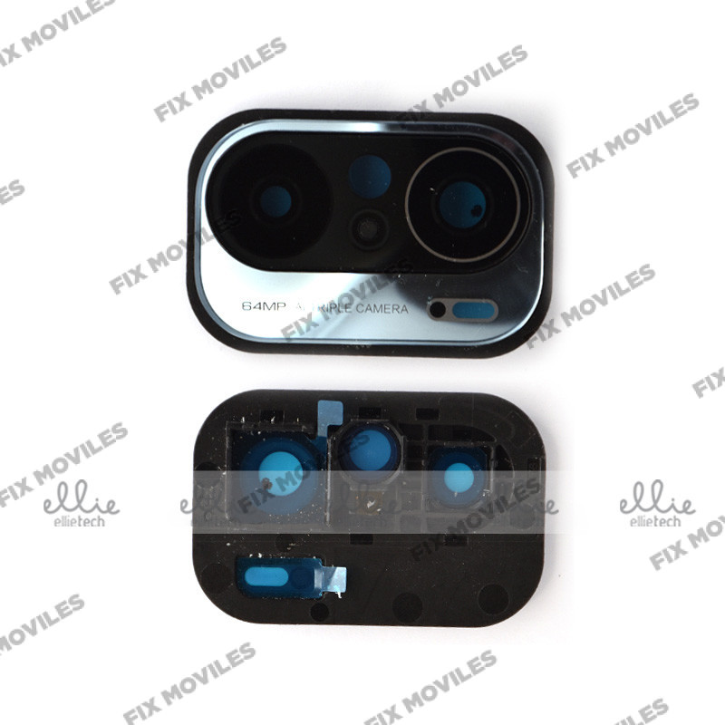 Lente Cristal Camara + Marco para Xiaomi Mi 11i 5G / Poco F3 5G Azul Lente Cristal Camara + Marco para Xiaomi Mi 11i 5G / Poco F3 5G Azul - Image 1