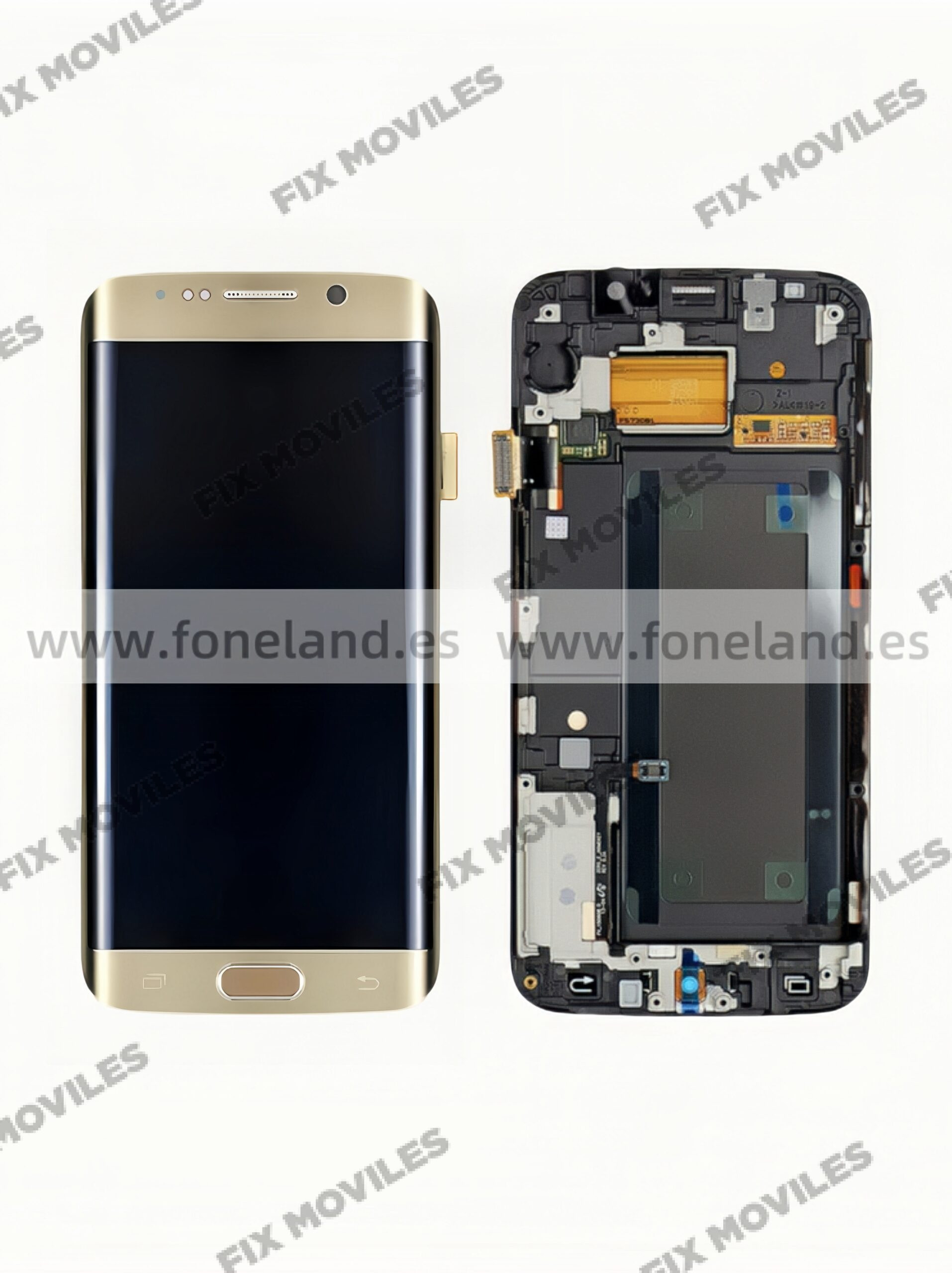 Pantalla Samsung Galaxy S6 Edge G925F Dorado con Marco Original Completa SERVICE PACK Pantalla Samsung Galaxy S6 Edge G925F Dorado con Marco Original Completa SERVICE PACK - Image 1