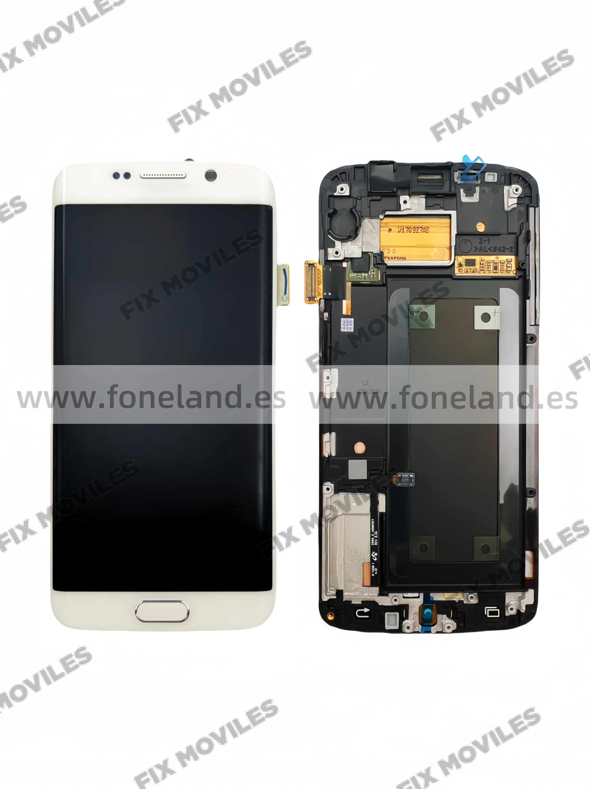 Pantalla Samsung Galaxy S6 Edge G925F Blanco con Marco Original Completa SERVICE PACK Pantalla Samsung Galaxy S6 Edge G925F Blanco con Marco Original Completa SERVICE PACK - Image 1