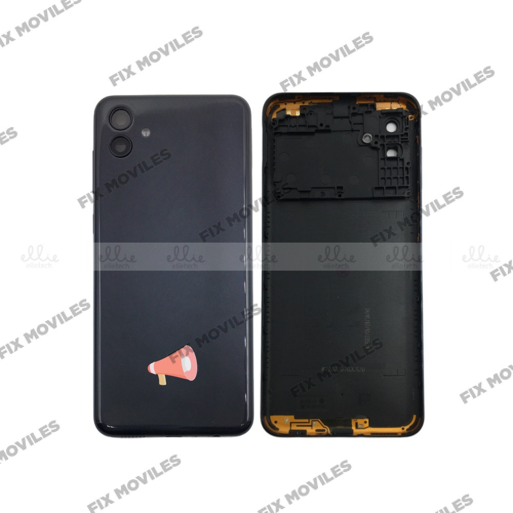 Tapa Trasera Samsung A04 A045F Negra con Lente Tapa Trasera Samsung A04 A045F Negra con Lente - Image 1