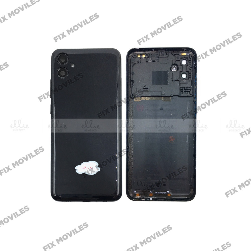 Tapa Trasera Samsung A04E A042F Negra con Lente Tapa Trasera Samsung A04E A042F Negra con Lente - Image 1