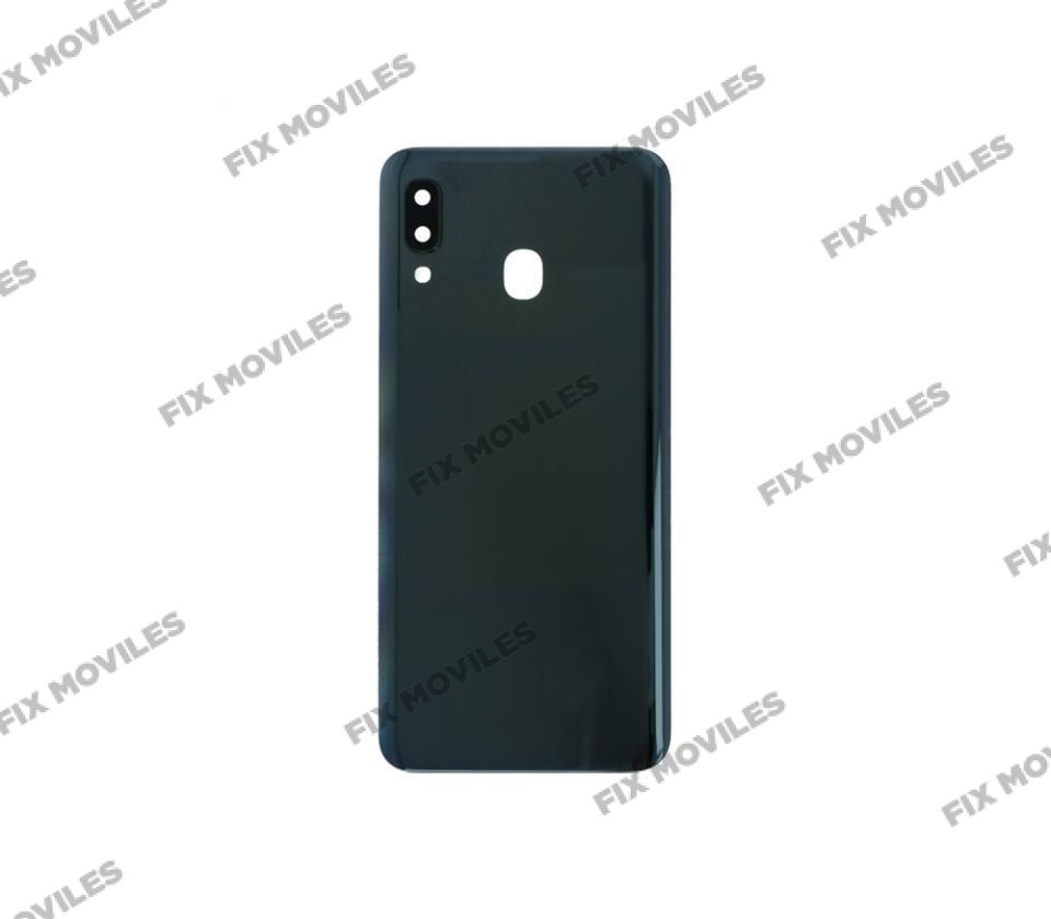 Tapa Trasera Samsung A20 A205F Negro con Lente Tapa Trasera Samsung A20 A205F Negro con Lente - Image 1