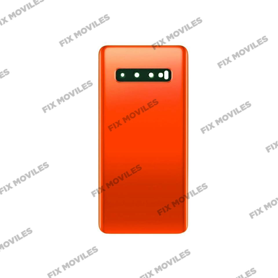 Tapa Trasera Samsung SM-G973 GALAXY S10 Naranja con Lente Tapa Trasera Samsung SM-G973 GALAXY S10 Naranja con Lente - Image 1