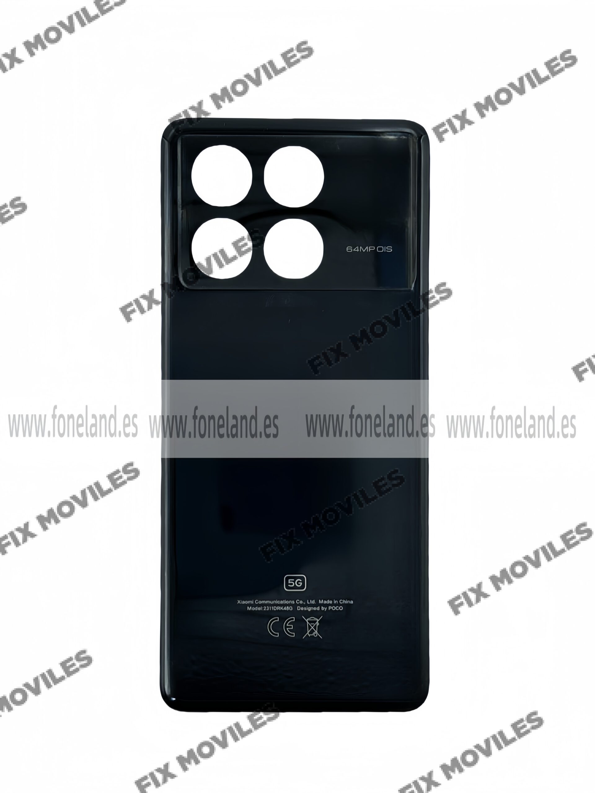 Tapa Trasera Para Xiaomi Poco X6 Pro 5G Negra Original Tapa Trasera Para Xiaomi Poco X6 5G Negra Original - Image 1